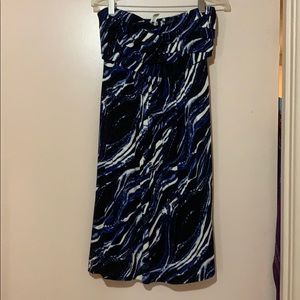 Strapless Soma knee length dress.